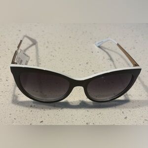Christian Siriano Black and White Cat-Eye Sunglasses